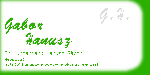 gabor hanusz business card